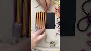 Polymer Clay Halloween Stripe  polyclay  Sculpey  craft  earring making [upl. by Mayyahk]