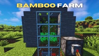 Automatic Bamboo Farm  Minecraft 120 Tutorial  Minecraft Best Build [upl. by Jean-Claude368]