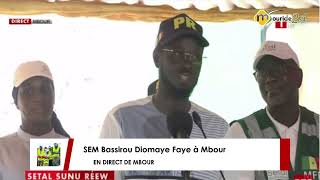 Journée Sétal Sunu Rew du 05 oct 2024  Disocurs de SEM Bassirou Diomaye FAYE au Lycée Demba DIOP [upl. by Eimiaj]