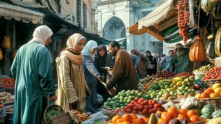 🇲🇦 MARRAKECH WALKING TOUR MOROCCO STREET FOOD IMMERSE YOURSELF IN THE ENCHANTING OLD CITY 4K HDR [upl. by Yssep]