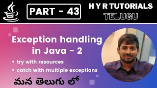 P43  Exception handling in Java  2  Core Java  Java Programming [upl. by Krell]