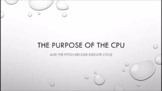 FETCHDECODEEXECUTE CYCLE [upl. by Jamaal]