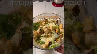 Homemade Cesar Salad salad saladrecipe recipe recipeoftheday deliciousfood fyp [upl. by Suiradel]