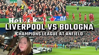 Liverpool vs Bologna  Champions League Nights Back At Anfield [upl. by Tennies]