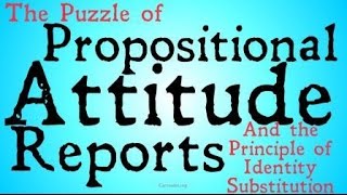 The Puzzle of Propositional Attitude Reports Philosophy of Language [upl. by Nowahs]