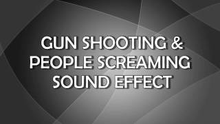 Sound Effects  Gun Shooting amp People Screaming Sound Effects [upl. by Ataga336]