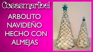 Adornos navideños arbolito hecho con almejas RECICLAJE [upl. by Amak]