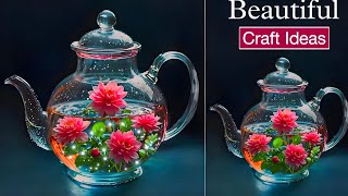 Expensive Looking Fake Glass  Plastic Bottle Craft Ideas  DIY 🥰♥️ [upl. by Domingo]