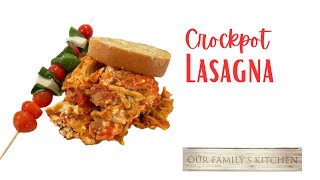 THE BEST HOMEMADE LASAGNA Dump amp Go Crockpot crockpotrecipes slowcooker lasagna [upl. by Werdnaed]