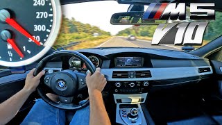 BMW M5 V10 E61 Touring is FASTER than its 330kmh SPEEDO [upl. by Richarda]