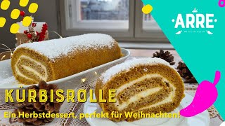 Kürbisrolle – Ein Herbstdessert perfekt für Weihnachten weihnachten Kürbis mexikanischesessen [upl. by Enialahs]