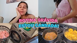 ROTINA DIÁRIA GRÁVIDA🤰🏻ESTOU ME SENTINDO CANSADA LAVEI ROUPAS FIZ JANTAR E MAIS [upl. by Orly]