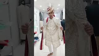 reception look jammu wedding shortsindia viral bride dogra romantic reception bridegroom [upl. by Ahsekad970]