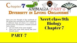 Part 7Animal kingdom Diversity in living Organisms Class 9 Science Chapter 7 Biology CBSE NCERT [upl. by Hinda]