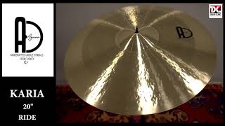 AGEAN CYMBALS KARIA 20quot RIDE [upl. by Enirod]