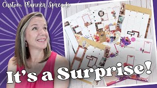 Its a Surprise  Custom Planner Spreads  Mixing Sticker Books for Unique Layouts [upl. by Rausch392]