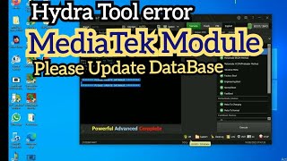 Hydra MediaTek module error please Update Database [upl. by Tonkin668]