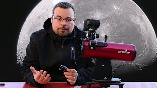 Attach amp Focus a Dslr with a Newtonian Telescope Skywatcher Heritage 100400 [upl. by Annayak60]