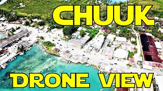 Weno island aerial view in Chuuk Micronesia [upl. by Ibur]