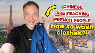 中国人在巴黎教法国人怎么洗衣服 Chinese are teaching French people how to wash their clothes [upl. by Alonzo]