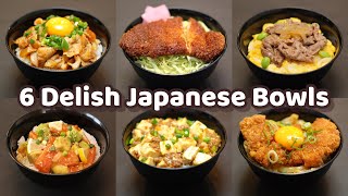 6 Ways to Make Delish Japanese Bowls  Revealing Secret Recipes [upl. by Sheffy]