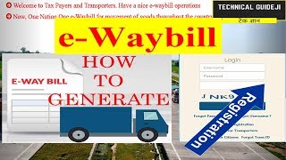 eWaybill Registration  How to Generate e Waybill [upl. by Nylia]