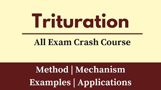 Trituration  What Is Trituration In Pharmacy  Trituration Method Process  Applications [upl. by Bonita430]