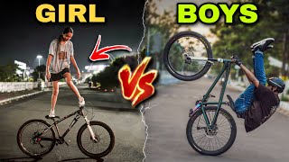 BATTLE OF THE GENDERS  Cycle Stunt Challenge [upl. by Charbonneau]