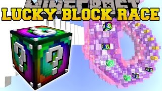 Minecraft SPIRAL OF DEATH LUCKY BLOCK RACE  Lucky Block Mod  Modded MiniGame [upl. by Nelle172]