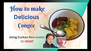 How to cook the Perfect CongeePorridge using Cuckoo Rice Cooker CR0651F [upl. by Anselme]