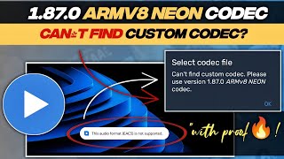 FIX Cant Find Custom Codec MX Player EAC3 Audio Not Supported  Update to 1870 ARMv8 NEON Codec [upl. by Yelsew]