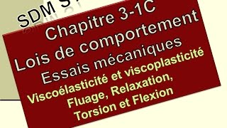 Cours 31C de la Science des Matériaux pour le GMP  Fluage Relaxation Torsion Flexion [upl. by Bullard]