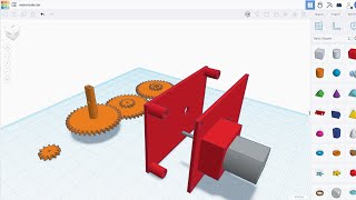 motorreductor para impresión 3D  Diseño en Tinkercad [upl. by Yslek]