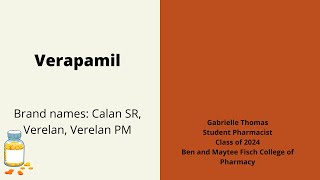 Verapamil Patient Counseling Video [upl. by Nagaet]