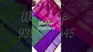 UPPADA PATTU SAREES 🥻 WHATSAPP 9392676645PATTUSAREESsaree [upl. by Sheffie]