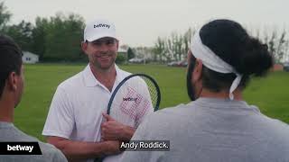 Andy Roddick returns to Wimbledon [upl. by Furey]