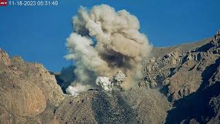 Yes that just happened Explosive eruption at Semeru Volcano Nov 18 2023 [upl. by Jezabella451]