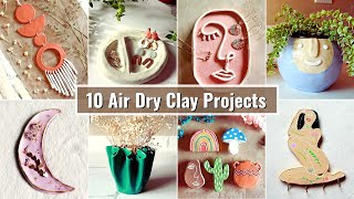 10 Air Dry Clay Beginner Friendly Tutorials  home decor [upl. by Ahgem]