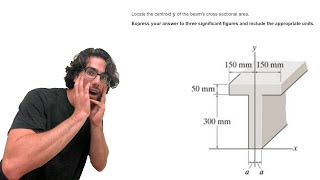 Locate the centroid y of the beam’s crosssectional area  F98 [upl. by Hanny]