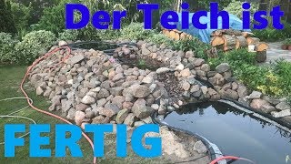 Kristallklares Teichwasser OHNE CHEMIE und Teichfiltertechnik Der Teichbau 3 [upl. by Tahp]