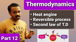 Thermodynamics 12 Heat engine  second law of thermodynamics  Reversible process Class 11 [upl. by Rheinlander]