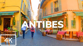 4K French Riviera Walking Tour Antibes France [upl. by Gerick]