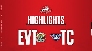 Everett Silvertips at TriCity Americans 131  WHL Highlights 202324 [upl. by Ibbetson]