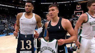 Giannis amp Bogdan Bogdanovic swapped jerseys After The Game 👏 [upl. by Cicely]