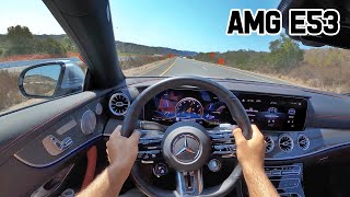 The 2021 MercedesAMG E53 4Matic Coupe is a Car for Lifes Winners POV Drive Review [upl. by Hpesojnhoj663]