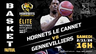 BASKET FAUTEUIL ELITE NATIONALE  HORNETS LE CANNET VS GENNEVILLIERS 02112024 [upl. by Buffo]