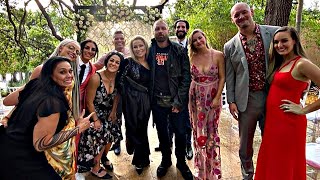 Wrestlers at Carmella amp Corey Graves Wedding  WWE wwebest wedding [upl. by Arykahs]