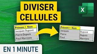 Comment diviser des cellules dans Excel [upl. by Talich624]