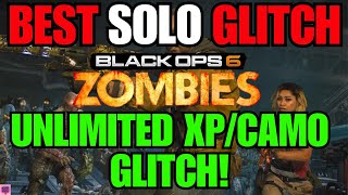 BO6 GLITCH  BEST SOLO UNLIMITED XPCAMO GLITCH  UNLIMITED GODMODE XP GLITCH BO6 ZOMBIES GLITCH [upl. by Joachima]