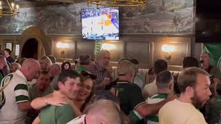 Celtic fans takeover irelands four courts in america football celticfc parkhead [upl. by Nirihs839]